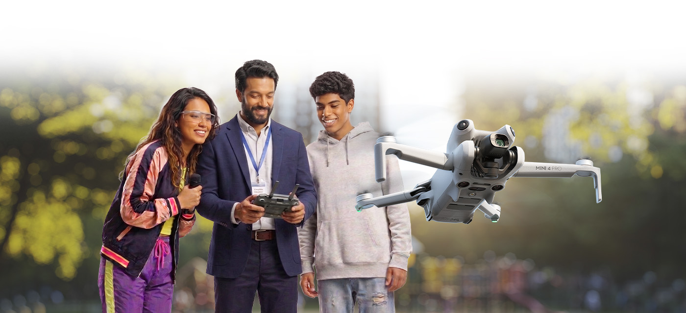 Personas aprendiendo a pilotar drones DJI